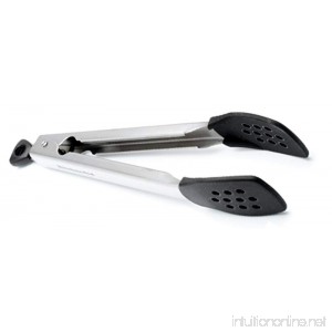 KitchenAid Silicone Tipped Stainless Steel Tongs Black - B005D6FY3Y